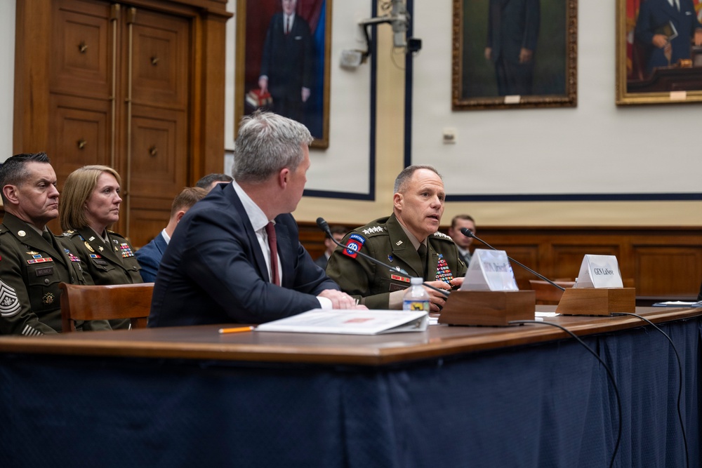 Secretary of the Army, Hon. Dan Driscoll, and Vice Chief of Staff of the U.S. Army, Gen. Christopher LaNeve, testify to the House Armed Services Committee.