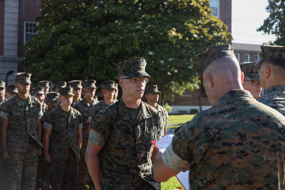 Never too far apart: Identical twins get promoted to the rank of Corporal