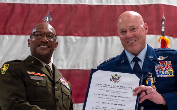 Illinois Air National Guard commander Maj. Gen. Daniel McDonough retires after nearly four decades of military service