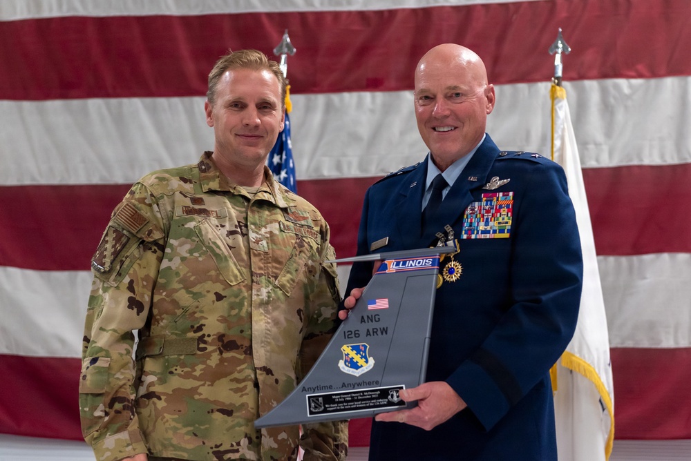 Illinois Air National Guard commander Maj. Gen. Daniel McDonough retires after nearly four decades of military service