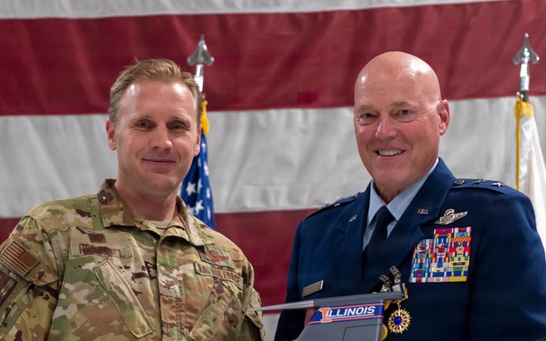 Illinois Air National Guard commander Maj. Gen. Daniel McDonough retires after nearly four decades of military service