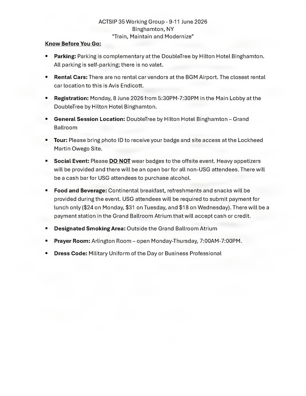 ACTSIP 35 Agenda 2