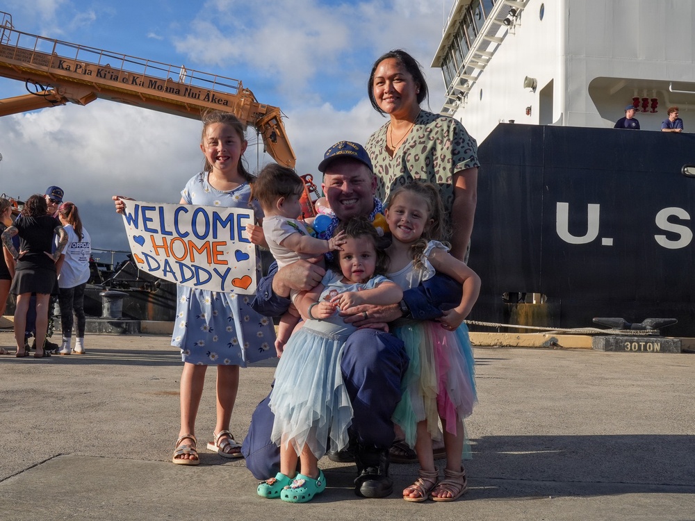 Coast Guard Cutter Hollyhock returns to Honolulu after first Operation Blue Pacific Patrol