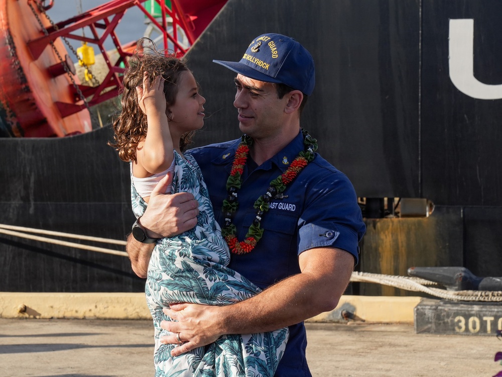 Coast Guard Cutter Hollyhock returns to Honolulu after first Operation Blue Pacific Patrol