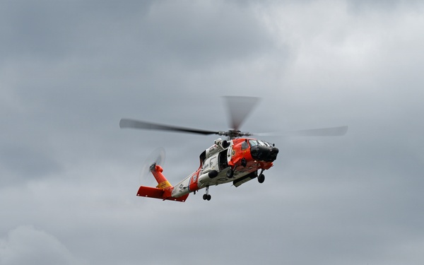 U.S. Coast Guard Air Station Astoria crew works alongside Oregon National Guard, Clackamas County Fire Department and other partner agencies during a full-scale inland water rescue training exercise in Sandy Oregon.