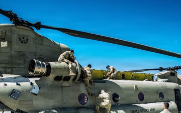 422nd Signal Battalion and 911st Aviation Battalion Prepares for Desert Forge Mission.