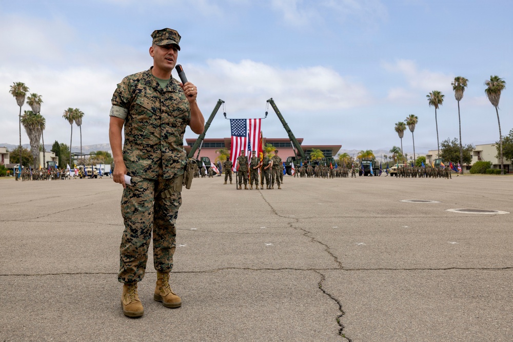 Marines and Sailors of CLB-15 conduct relief and appointment