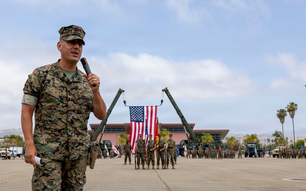 Marines and Sailors of CLB-15 conduct relief and appointment
