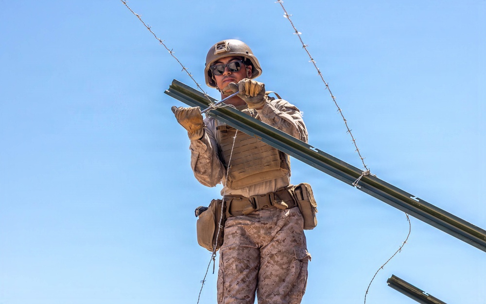 JTF-SB Marines execute barrier reinforcement operations in Nogales