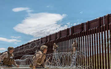 JTF-SB Marines execute barrier reinforcement operations in Nogales