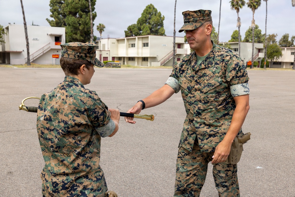 Marines and Sailors of CLB-15 conduct relief and appointment