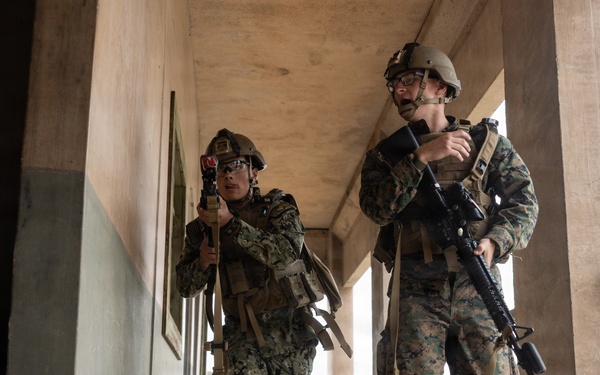 CORTRAMID: NROTC Midshipmen participate in infantry immersion trainer
