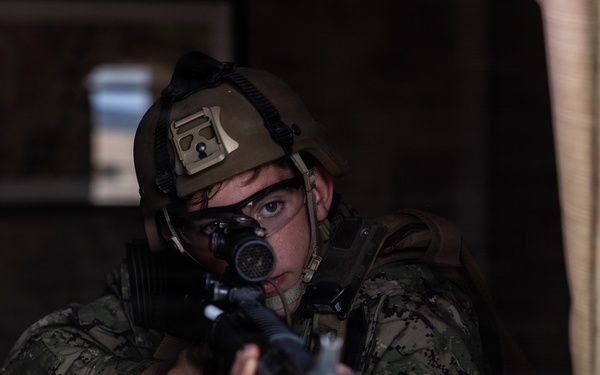 CORTRAMID: NROTC Midshipmen participate in infantry immersion trainer