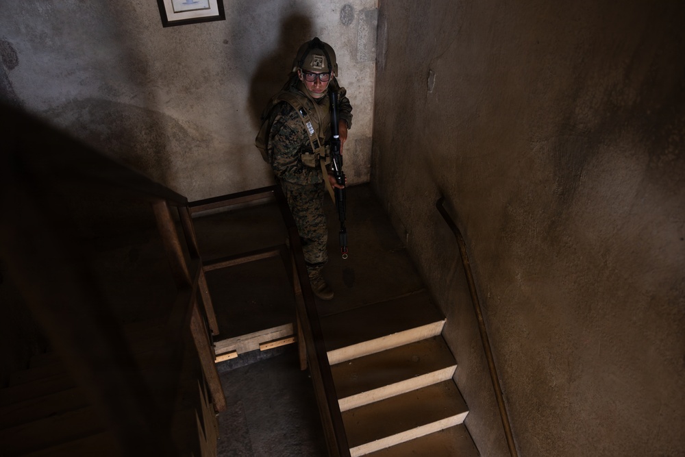 CORTRAMID: NROTC Midshipmen participate in infantry immersion trainer