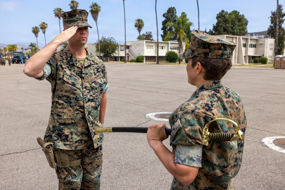 Marines and Sailors of CLB-15 conduct relief and appointment