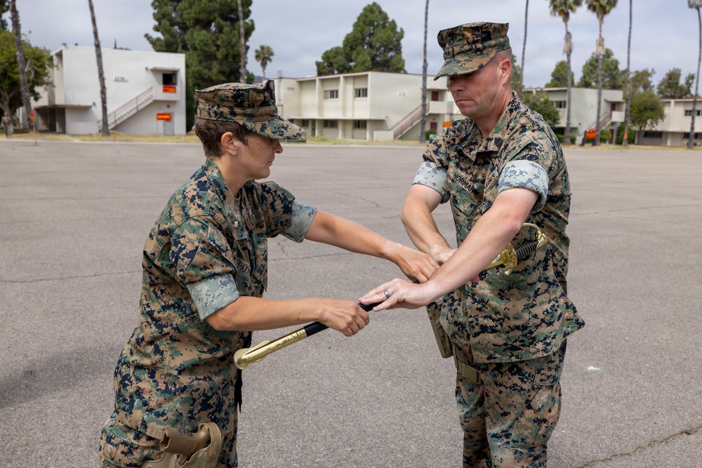 Marines and Sailors of CLB-15 conduct relief and appointment