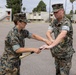 Marines and Sailors of CLB-15 conduct relief and appointment
