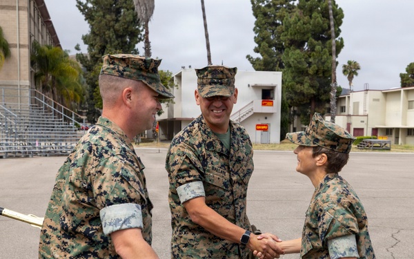 Marines and Sailors of CLB-15 conduct relief and appointment