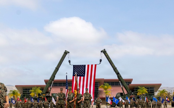 Marines and Sailors of CLB-15 conduct relief and appointment