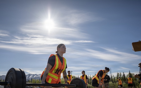 Alaska Army National Guardsmen conduct the Army Fitness Test