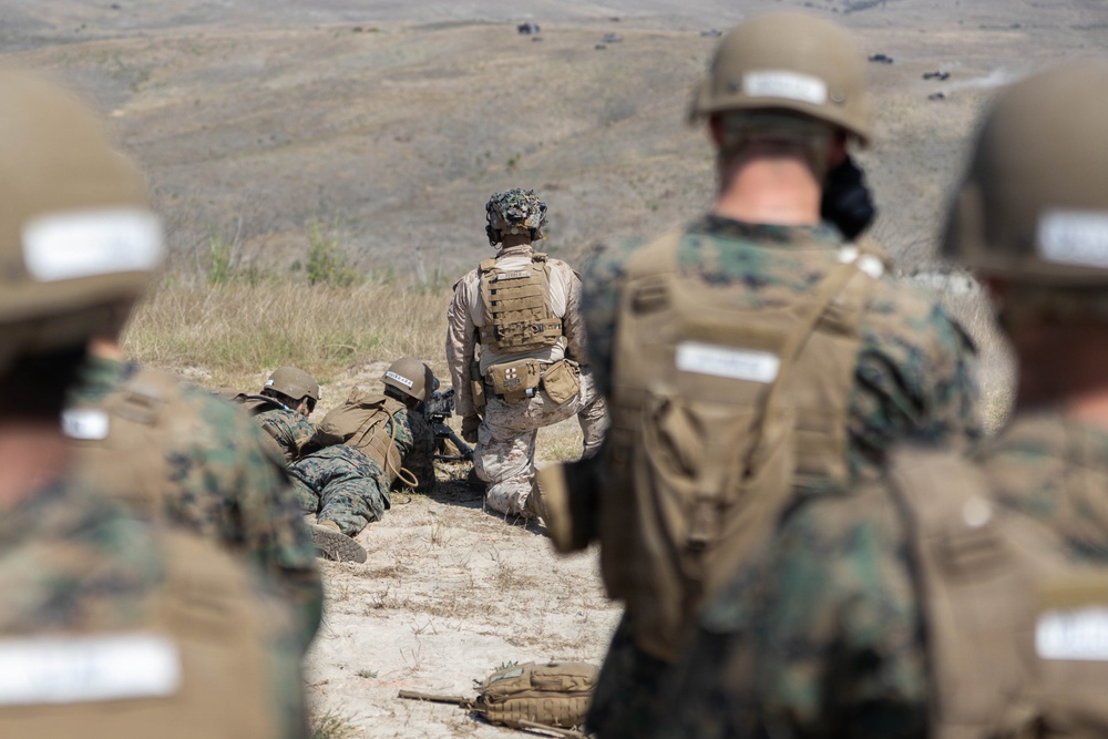 U.S. Marines with 1st MARDIV host live-fire crew served weapons range for Fleet Marine Force training