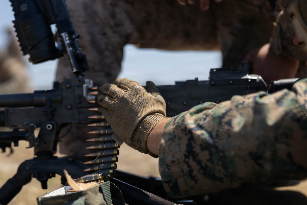 U.S. Marines with 1st MARDIV host live-fire crew served weapons range for Fleet Marine Force training