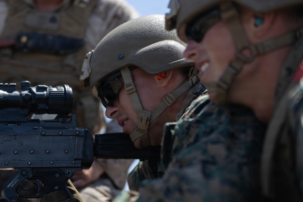 U.S. Marines with 1st MARDIV host live-fire crew served weapons range for Fleet Marine Force training