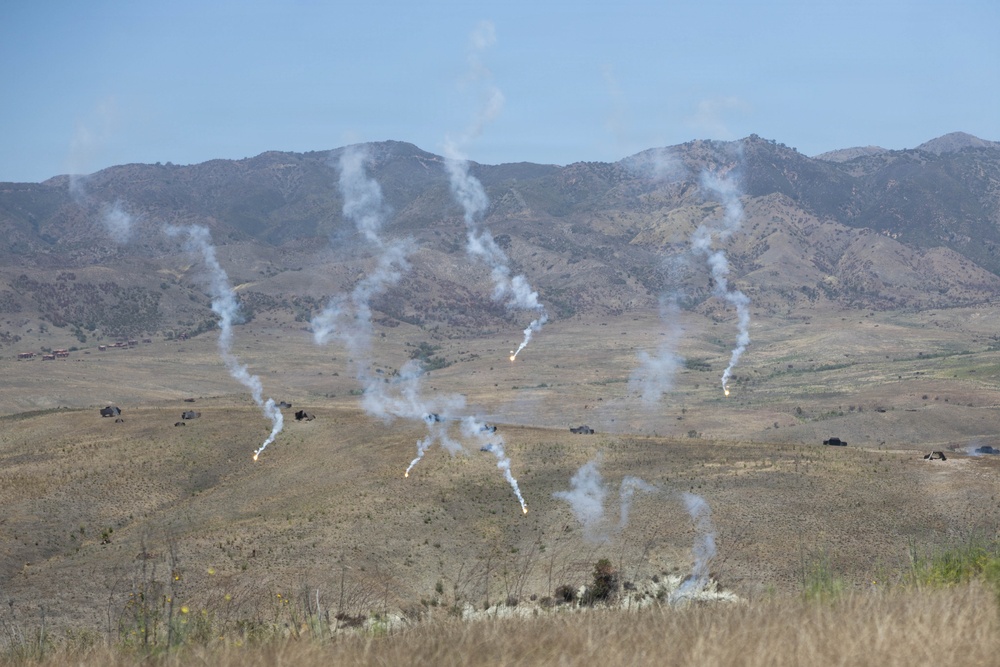 U.S. Marines with 1st MARDIV host live-fire crew served weapons range for Fleet Marine Force training