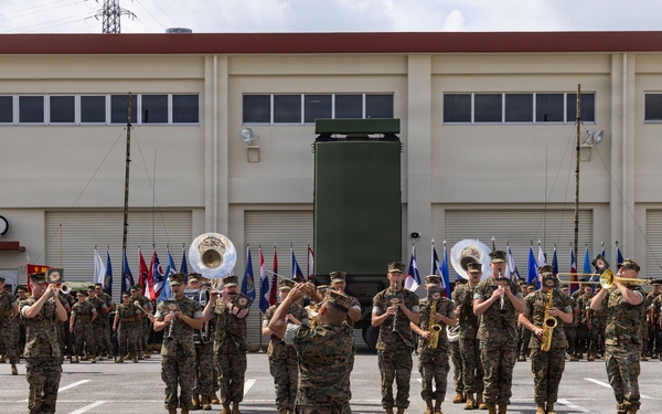 U.S. Marines with 12th LAAB Participate in a Change of Command Ceremony
