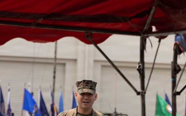 U.S. Marines with 12th LAAB Participate in a Change of Command Ceremony