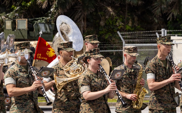 U.S. Marines with 12th LAAB Participate in a Change of Command Ceremony
