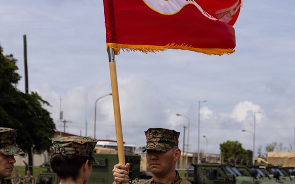 U.S. Marines with 12th LAAB Participate in a Change of Command Ceremony
