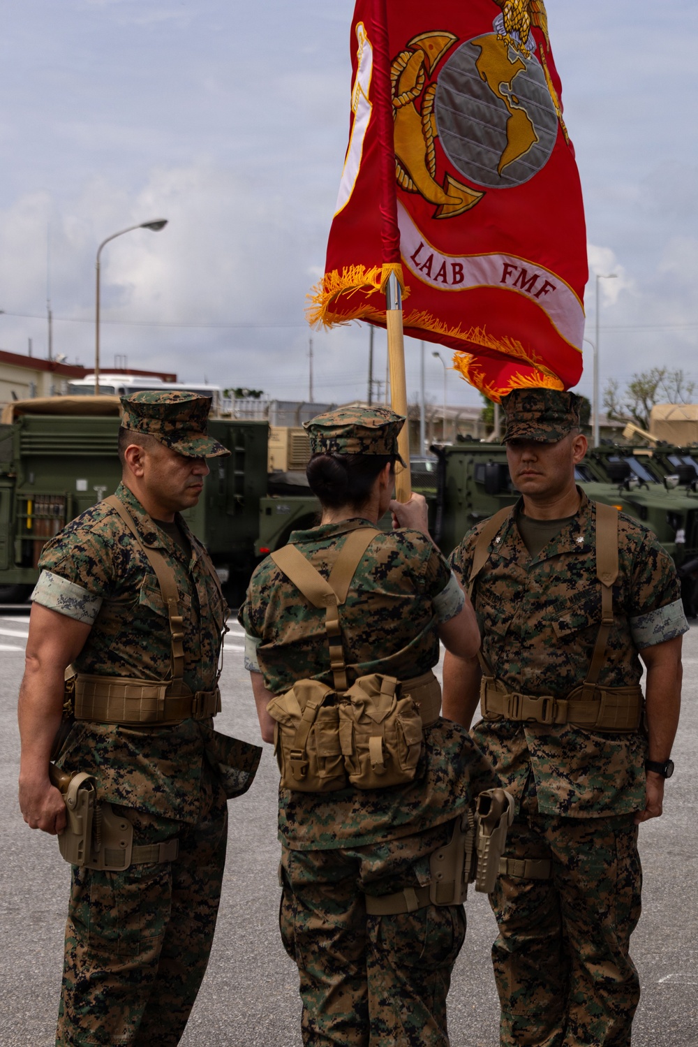 U.S. Marines with 12th LAAB Participate in Change of Command Ceremony