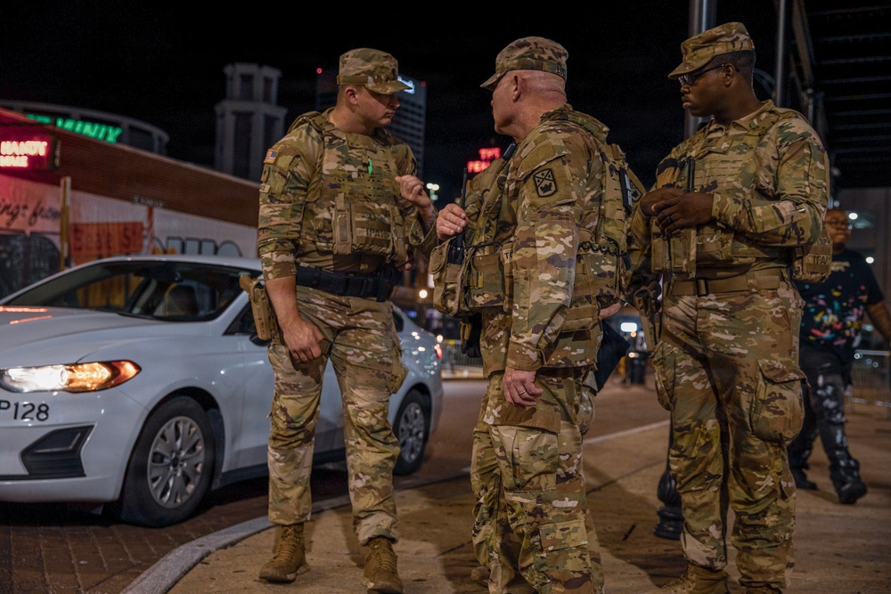 Tennessee National Guard patrols Beale Street