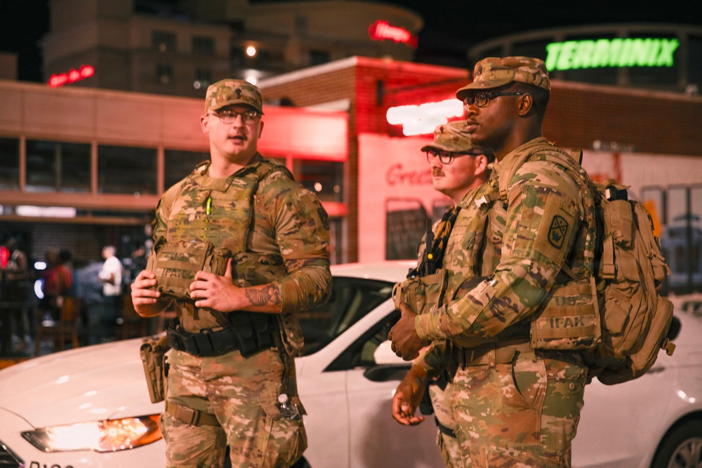Tennessee National Guard Patrols Beale Street