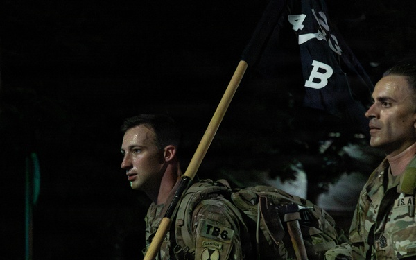 Soldiers Participate in Ruck March During E3B Testing