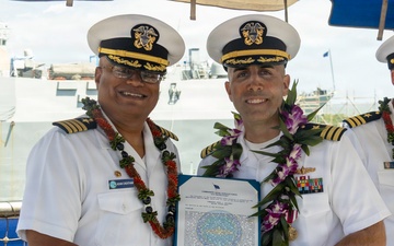 USS Carl M. Levin Holds Change of Command Ceremony