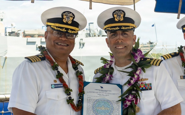 USS Carl M. Levin Holds Change of Command Ceremony