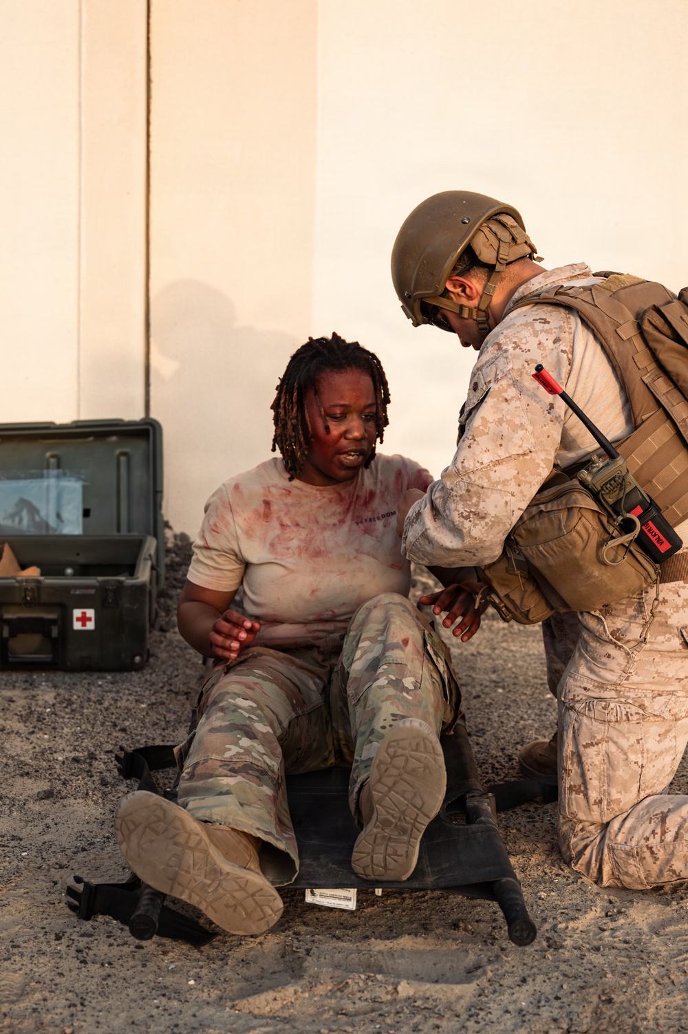 Deployed service members conduct joint MASCAL exercise