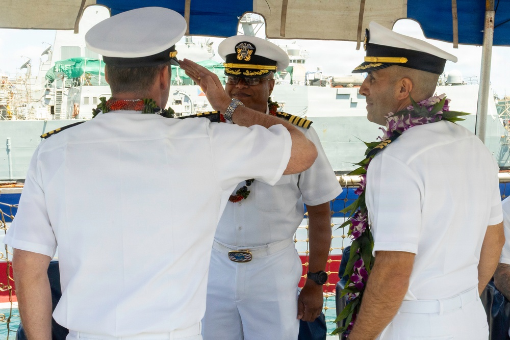 USS Carl M. Levin Holds Change of Command Ceremony