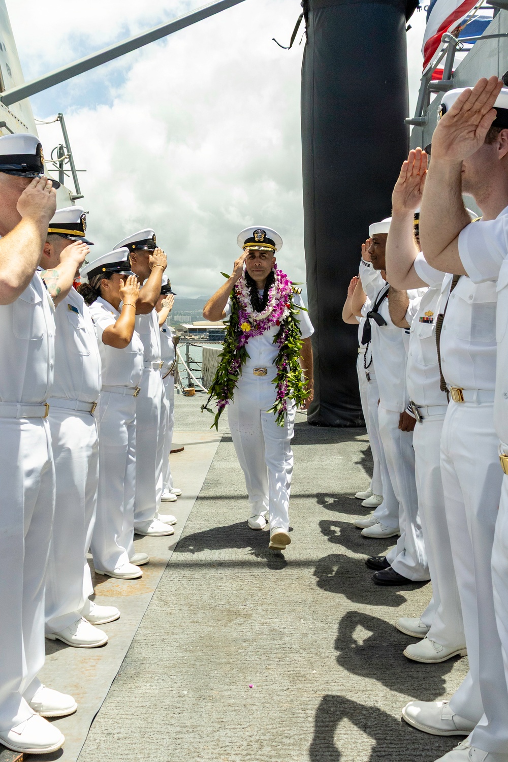 USS Carl M. Levin Holds Change of Command Ceremony
