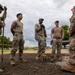 Civil engineers prepare concrete pad