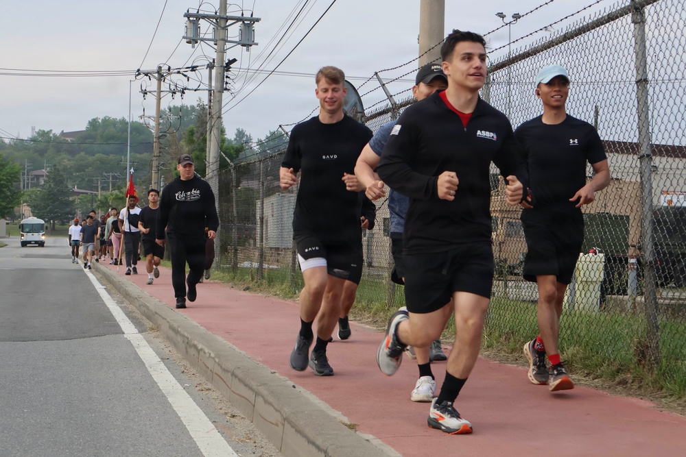 35th Air Defense Artillery Brigade Conducts Brigade Run at Osan Air Base