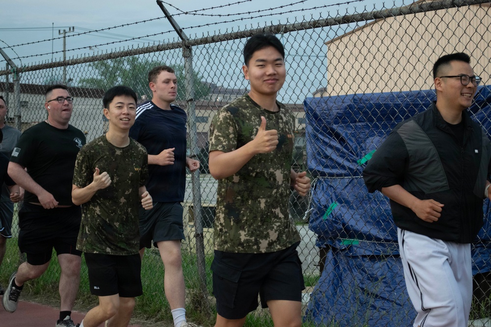 35th Air Defense Artillery Brigade Conducts Brigade Run at Osan Air Base