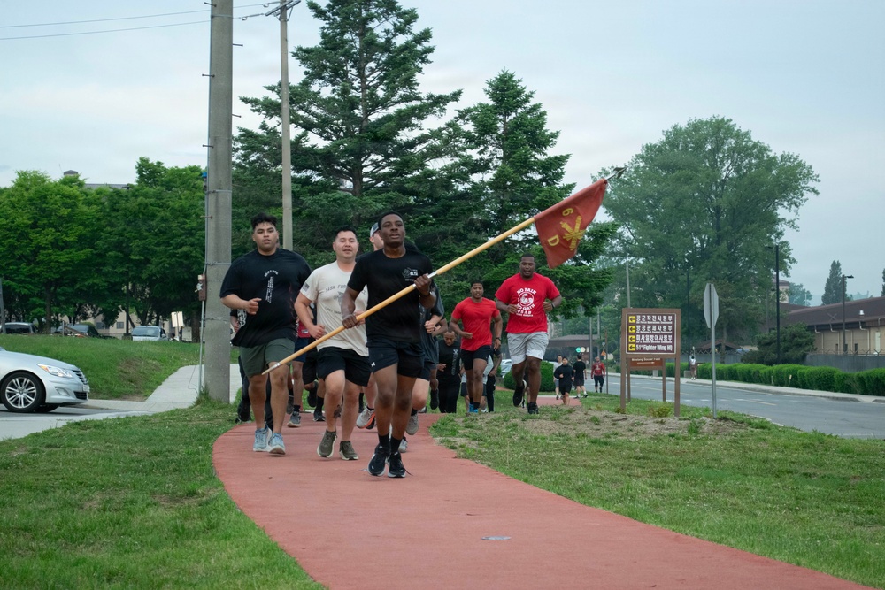 35th Air Defense Artillery Brigade Conducts Brigade Run at Osan Air Base