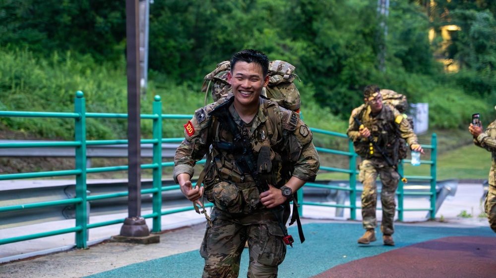 Soldiers Participate in the 12-Mile Ruck March