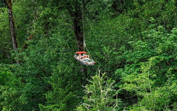 Oregon National Guard members collaborated with the Clackamas Fire Department and additional first responders to conduct aviation rescue training