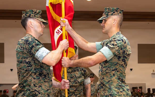 Lt. Col. Brett Collins relinquishes command of MWHS-1 to Lt. Col. Colton Bowser