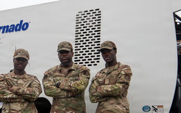 374 CES Airmen maintain installation readiness through storm, mitigating flood