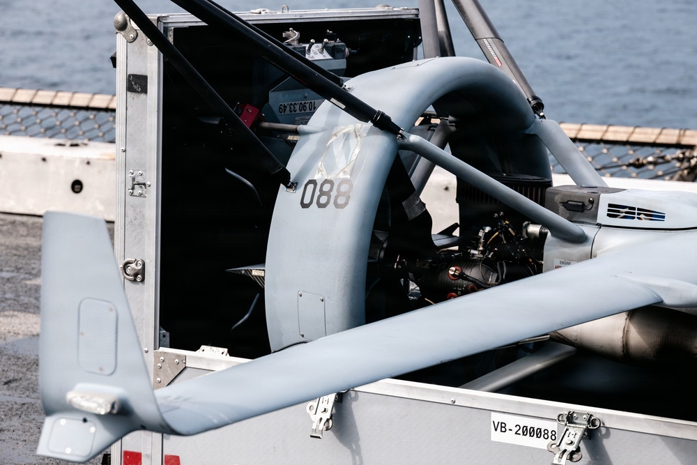 11th MEU Marines, Sailors and DOW Contractors Conduct VBAT Flight Aboard USS Portland